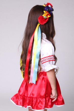 Дитяча блуза для дівчинки «ВЫШИВАНКА».
Основна тканина: атлас.
Заміри:
Довжина б. . фото 4