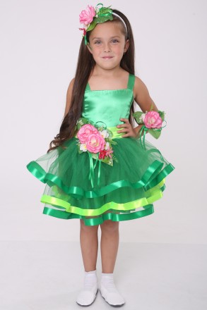 Детский карнавальный костюм для девочки «ВЕСНА».
Основная ткань: атлас;
Отделочн. . фото 4