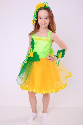 Детский карнавальный костюм для девочки «МИМОЗА».
Основная ткань: атлас;
Отделоч. . фото 3