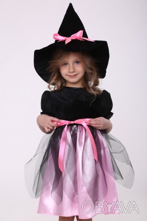 Детский карнавальный костюм для девочки «ВЕДЬМОЧКА».
Основная ткань: велюр;
Отде. . фото 1