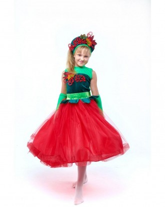 Дитячий карнавальний костюм Калина - Горобина для дівчинки.
В комплекті: головни. . фото 2