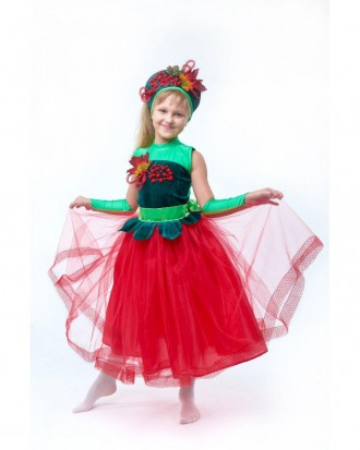 Дитячий карнавальний костюм Калина - Горобина для дівчинки.
В комплекті: головни. . фото 3