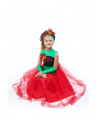 Дитячий карнавальний костюм Калина - Горобина для дівчинки.
В комплекті: головни. . фото 4