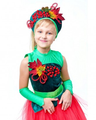 Дитячий карнавальний костюм Калина - Горобина для дівчинки.
В комплекті: головни. . фото 5