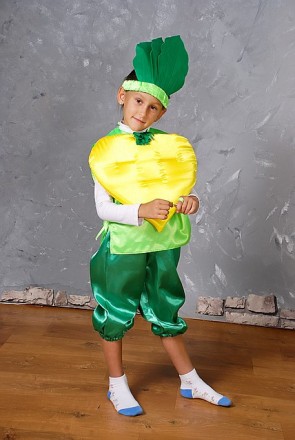 Детский карнавальный костюм Репка.В комплекте: головной убор, жилет - накидка , . . фото 2