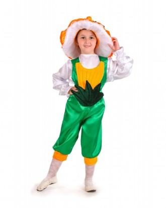 Дитячий карнавальний костюм ГРІБ ЛІСІЧКА.
У комплекті: головний убір, сорочка, к. . фото 2