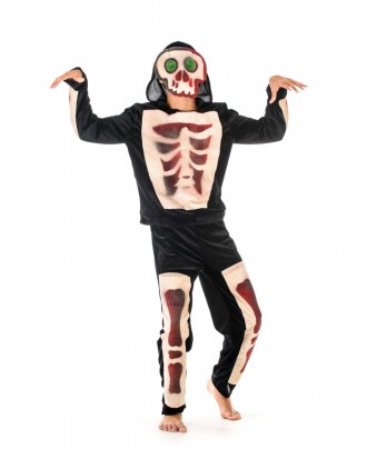 Дитячий карнавальний костюм Скелет.
В комплекті: кофта з капюшоном, штани.
Матер. . фото 2