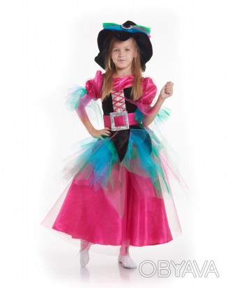 Дитячий карнавальний костюм Відьмочка.
У комплекті: головний убір — капелюх, блу. . фото 1