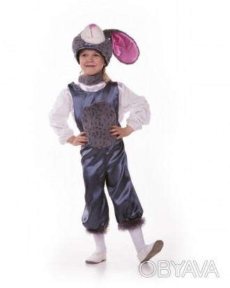 Детский карнавальный костюм "Зайка" серый
Карнавальный костюм Заяц серый. В комп. . фото 1