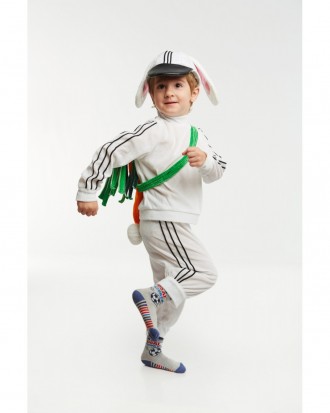 Детский карнавальный костюм "Зайка" белый
Карнавальный костюм Заяц спортсмен. В . . фото 3