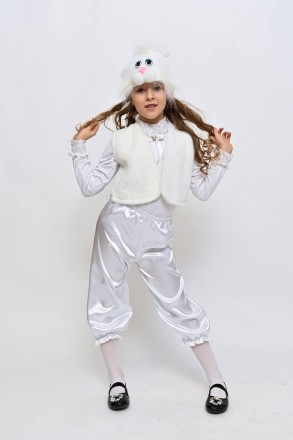 Детский карнавальный костюм "Зайка" белый
Детский карнавальный костюм Белый зайч. . фото 2