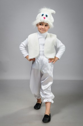 Детский карнавальный костюм "Зайка" белый
Детский карнавальный костюм Белый зайч. . фото 8