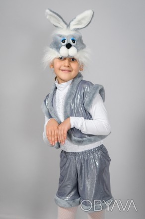 Детский карнавальный костюм "Зайка" серый
Карнавальный костюм Зайчик серый, белы. . фото 1