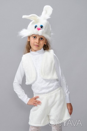 Детский карнавальный костюм "Зайка" белый
Карнавальный костюм Зайчик серый, белы. . фото 1