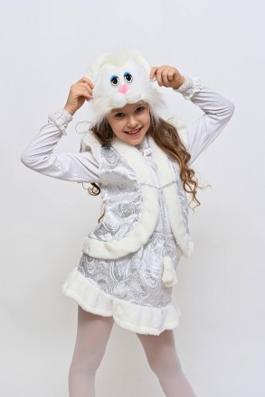 Дитячий карнавальний костюм "Зайка" білий
Карнавальний костюм "Зайка". У комплек. . фото 2