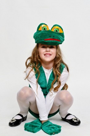 Дитячий карнавальний костюм "Жаба"
Дитячий карнавальний костюм жаби для дівчинки. . фото 3