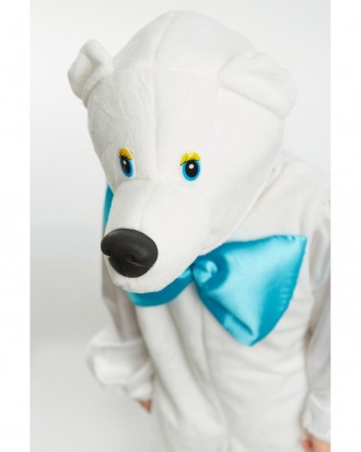 Детский карнавальный костюм Белого медведя.
В комплекте: головной убор, комбинез. . фото 3