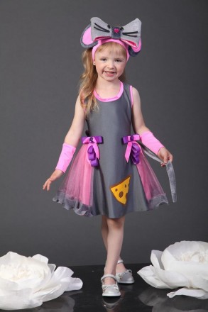 Дитячий карнавальний костюм для дівчинки «МИШКА».
Карнавальний костюм Мишка. У к. . фото 3