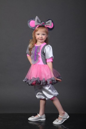 Дитячий карнавальний костюм для дівчинки «МИШКА».
Карнавальний костюм: Мишка мал. . фото 6