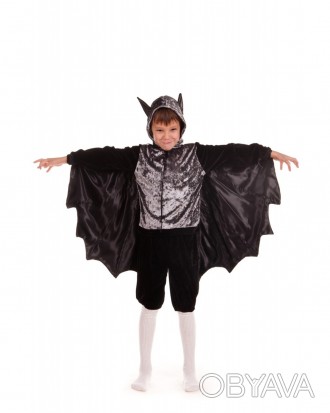 Детский карнавальный костюм Летучей мыши.
В комплекте: головной убор, крылья, ру. . фото 1