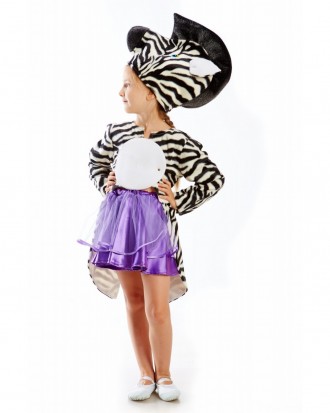  Дитячий новорічний костюм "Зебра" 
	Дитячий карнавальний костюм Зебри для дівчи. . фото 2