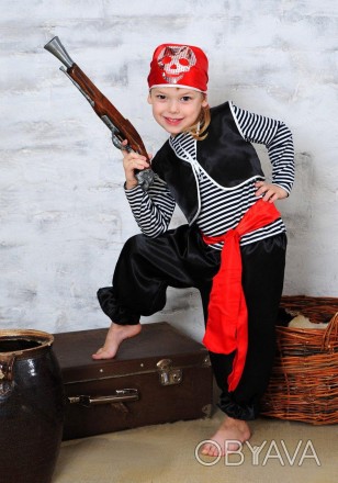  Дитячий карнавальний костюм "Пірат"
Розміри:
Р1: 3-6 років (104 - 116 см)
Р2: 6. . фото 1