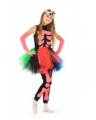 Подростковый карнавальный костюм Принцесса скелетов.
В комплекте: юбка - пачка, . . фото 2