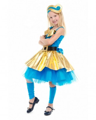 Детский карнавальный костюм Куклы Леди Голд люкс
В комплекте: юбка с декоративны. . фото 2