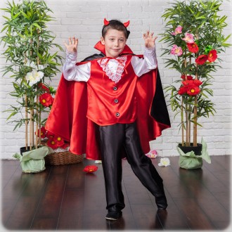 Детский маскарадный костюм "Вампир" (Чертик)
Костюм состоит из: рубашки, штанов,. . фото 3