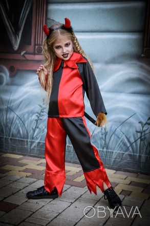 Детский маскарадный костюм "Вампир" (Чертик)
Детский карнавальный костюм чёртика. . фото 1