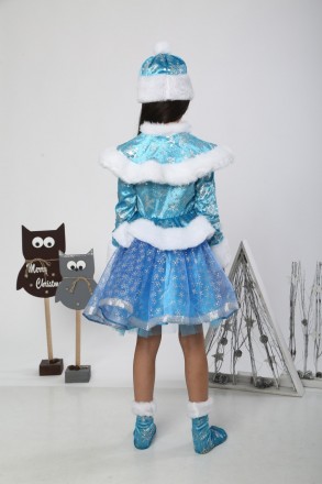 Новорічний дитячий костюм "Снігурочка люкс"
Комплект містить: Спідниця, спідниця. . фото 6