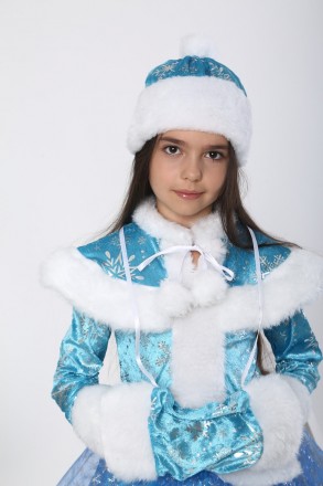 Новорічний дитячий костюм "Снігурочка люкс"
Комплект містить: Спідниця, спідниця. . фото 7