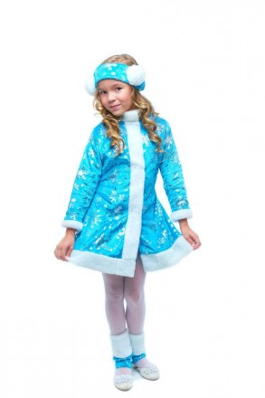 Новогодний детский костюм "Снегурочка"
Карнавальный костюм Снегурочки. В комплек. . фото 4