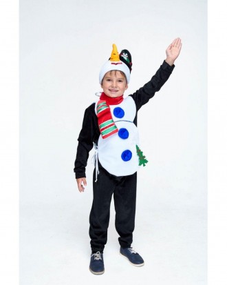 Дитячий новорічний костюм "Сніговик"
Дитячий карнавальний костюм Сніговик. У ко. . фото 6