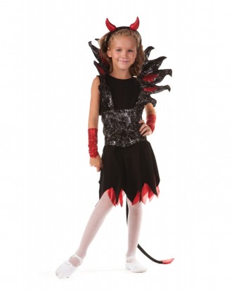 Дитячий маскарадний костюм "Вампірша"
Дитячий карнавальний костюм-кльош.
У компл. . фото 2