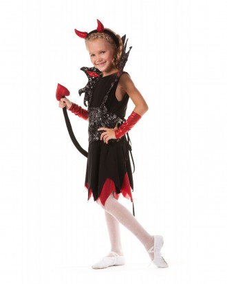 Дитячий маскарадний костюм "Вампірша"
Дитячий карнавальний костюм-кльош.
У компл. . фото 3