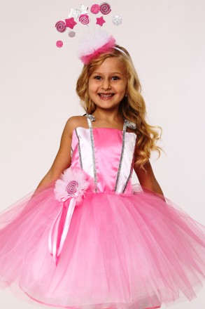 Дитячий карнавальний костюм для дівчинки «КОНФЕТА».
Основна тканина: атлас;
Оздо. . фото 4