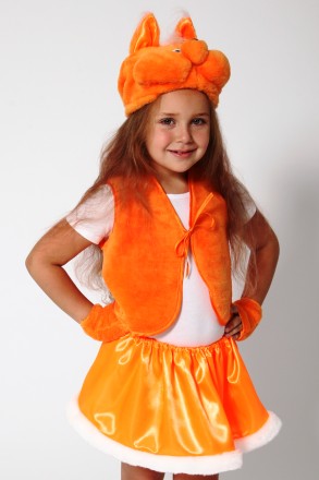 Детский карнавальный костюм для девочки «БЕЛОЧКА».
Основная ткань: атлас;
Отдело. . фото 3