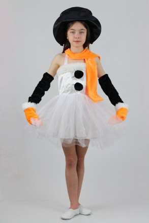  
	
	
 
 
 
 
	
	Дитячий карнавальний костюм для дівчинки «СНІГОВІК»
	Основна тк. . фото 3