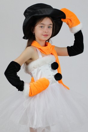  
	
	
 
 
 
 
	
	Детский карнавальный костюм для девочки «СНЕГОВИК»
	Основная тк. . фото 2
