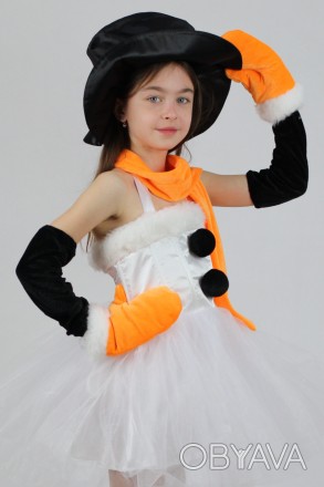  
	
	
 
 
 
 
	
	Дитячий карнавальний костюм для дівчинки «СНІГОВІК»
	Основна тк. . фото 1