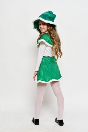  
Детский Карнавальный костюм "Ёлочка". В комплект входит: жилет, юбка, шапка из. . фото 3