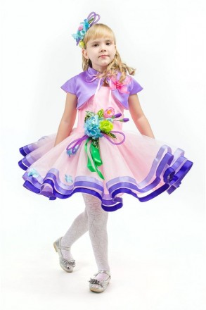 Детский карнавальный костюм "Весны"
 
В комплекте: головной убор, платье с корсе. . фото 2