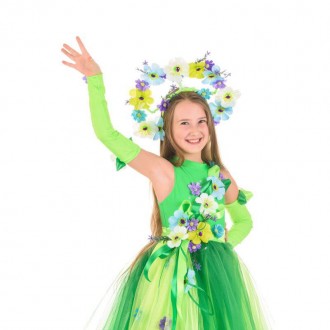 Детский карнавальный костюм "Весны"
В комплекте: головной убор, платье, перчатки. . фото 2