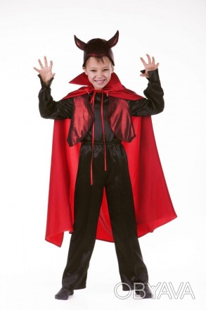 Детский маскарадный костюм "Вампир" Дракула (Чертик)
Детский карнавальный костюм. . фото 1