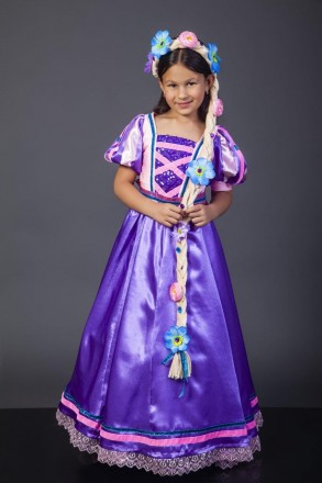 Дитячий карнавальний костюм Принцеси Рапунцель
У комплекті: головний убір, блуза. . фото 5