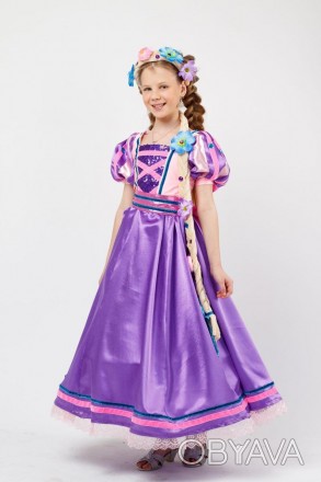 Детский карнавальный костюм Принцессы Рапунцель
В комплекте: головной убор, блуз. . фото 1