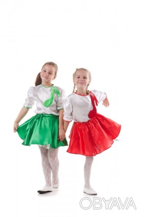 Детский карнавальный костюм Нотки.
В комплекте: юбка, блуза.
Материал:атлас, вел. . фото 1