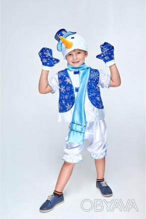  Детский новогодний костюм "Снеговик"
Детский карнавальный костюм Снеговика.В ко. . фото 1