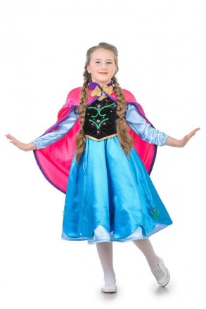 Дитячий карнавальний костюм Анна Крижане серце.
У комплекті: плаття, корсет зі ш. . фото 2
